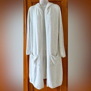 Cozy open front long cardigan